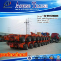 Heavy duty lowbed hydraulic modular trailer truck for special or large equipment